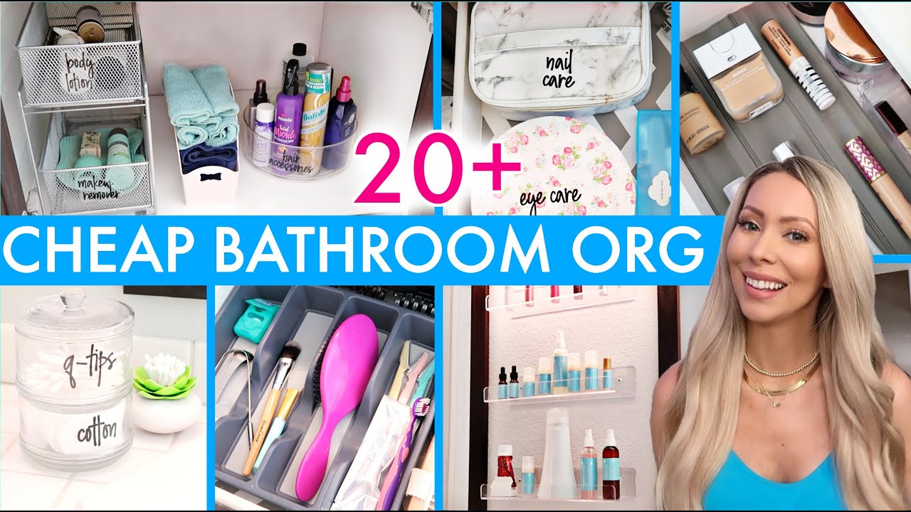 20+ CHEAP BATHROOM ORGANIZATION & DECOR IDEAS!