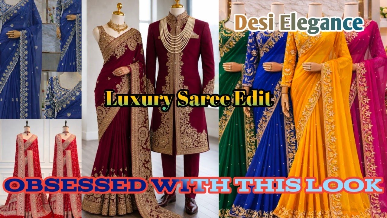 Elegant Party Wear Saree|New Collection|This Saree Look😍| Must Watch #saree #sareestyle #fashionvlog