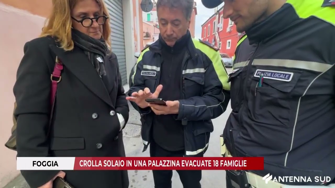 19 MARZO 2026 - FOGGIA, CROLLA SOLAIO IN UNA PALAZZINA EVACUATE 18 FAMIGLIE