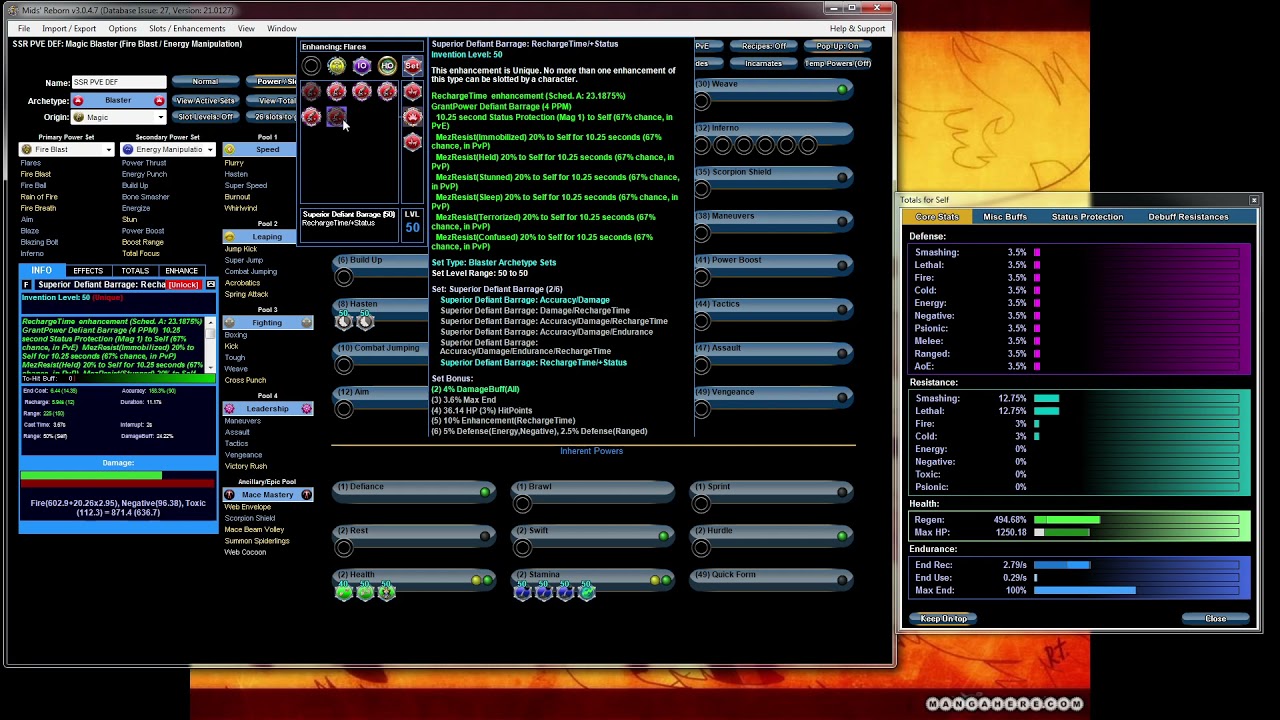 City of Heroes Building a Defensive Fire/Energy Blaster