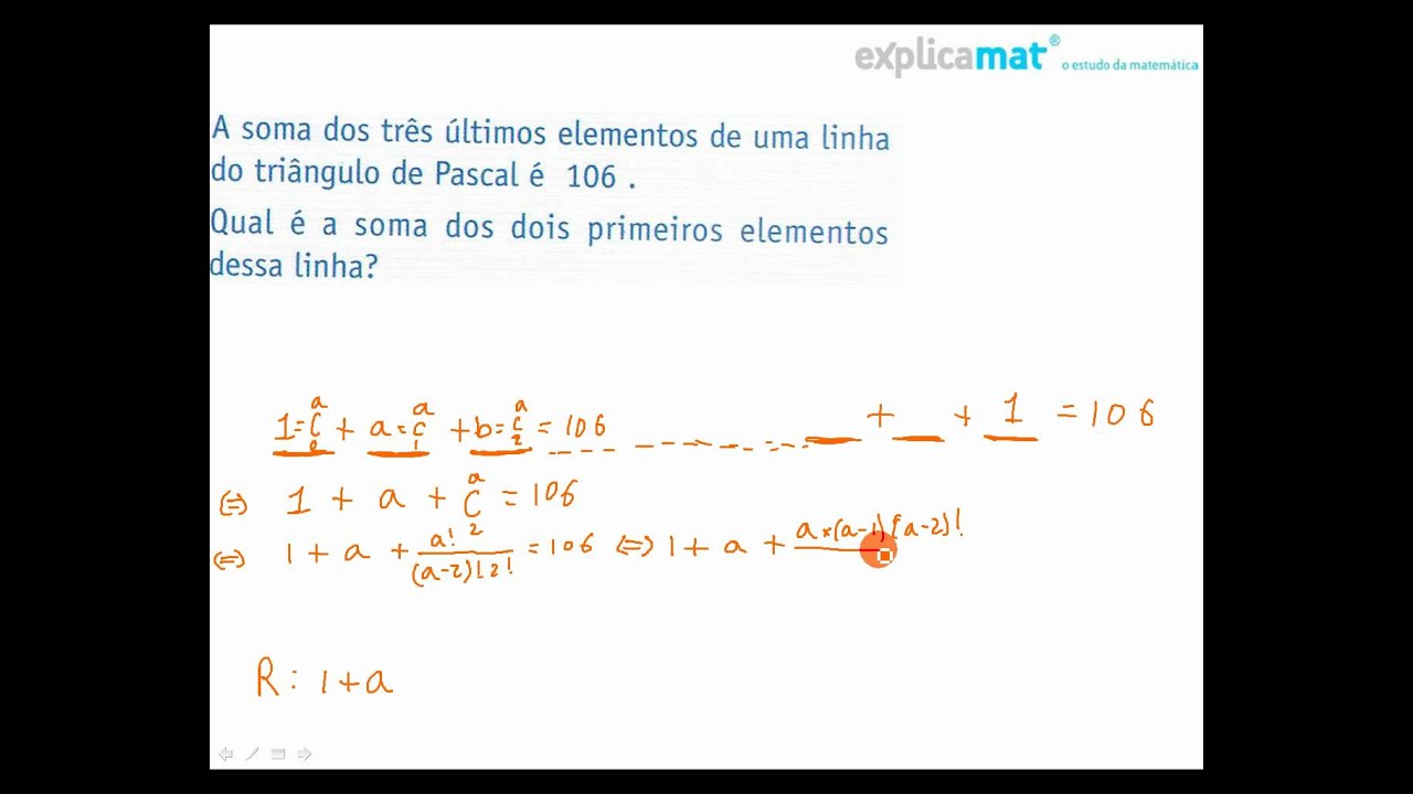 Triângulo de Pascal Exercício Prático 11