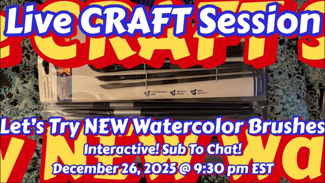 NEW Watercolor Paint Brushes! Let’s Test & Review Live! Trying Some Viral Christmas Trees! So Easy!