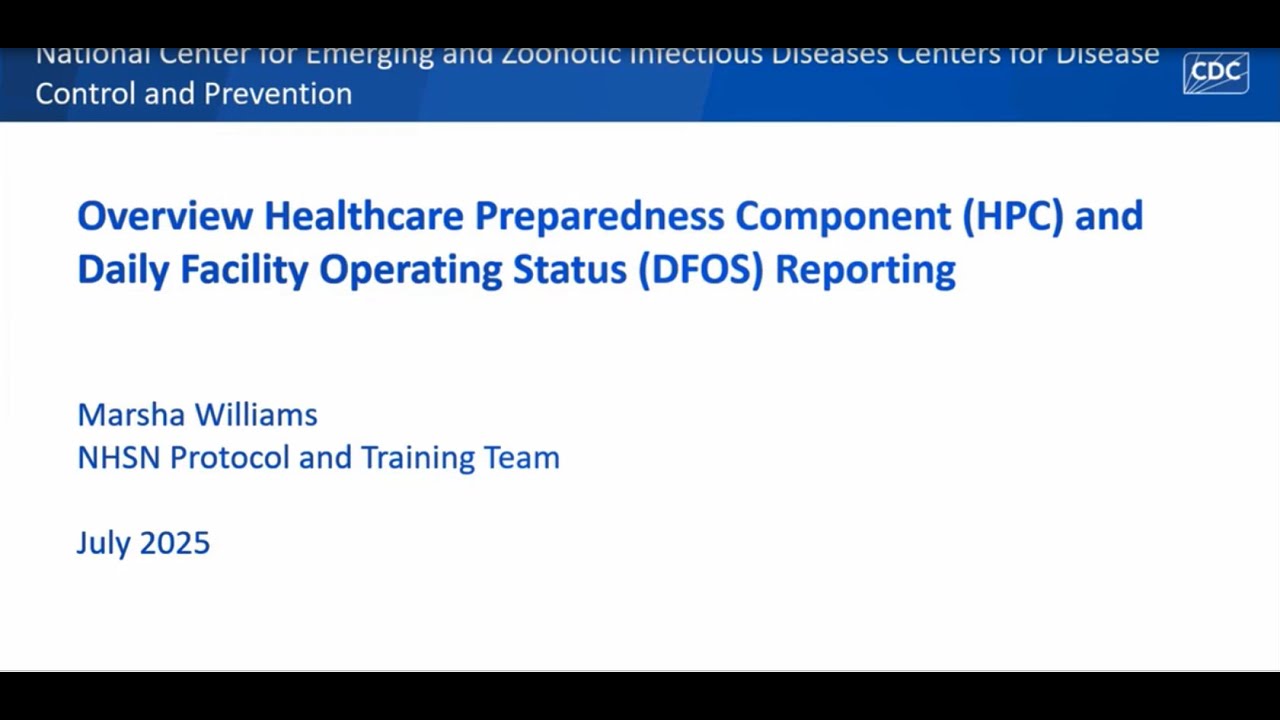 NHSN AT HPC and DFOS Reporting