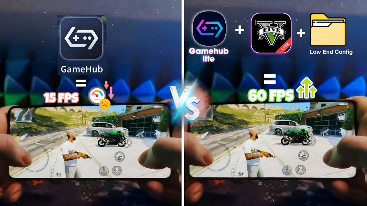 Как получить 60 FPS в GTA V на любом Mali с GameHub Lite Antutu + GTA V Lite + Low Config