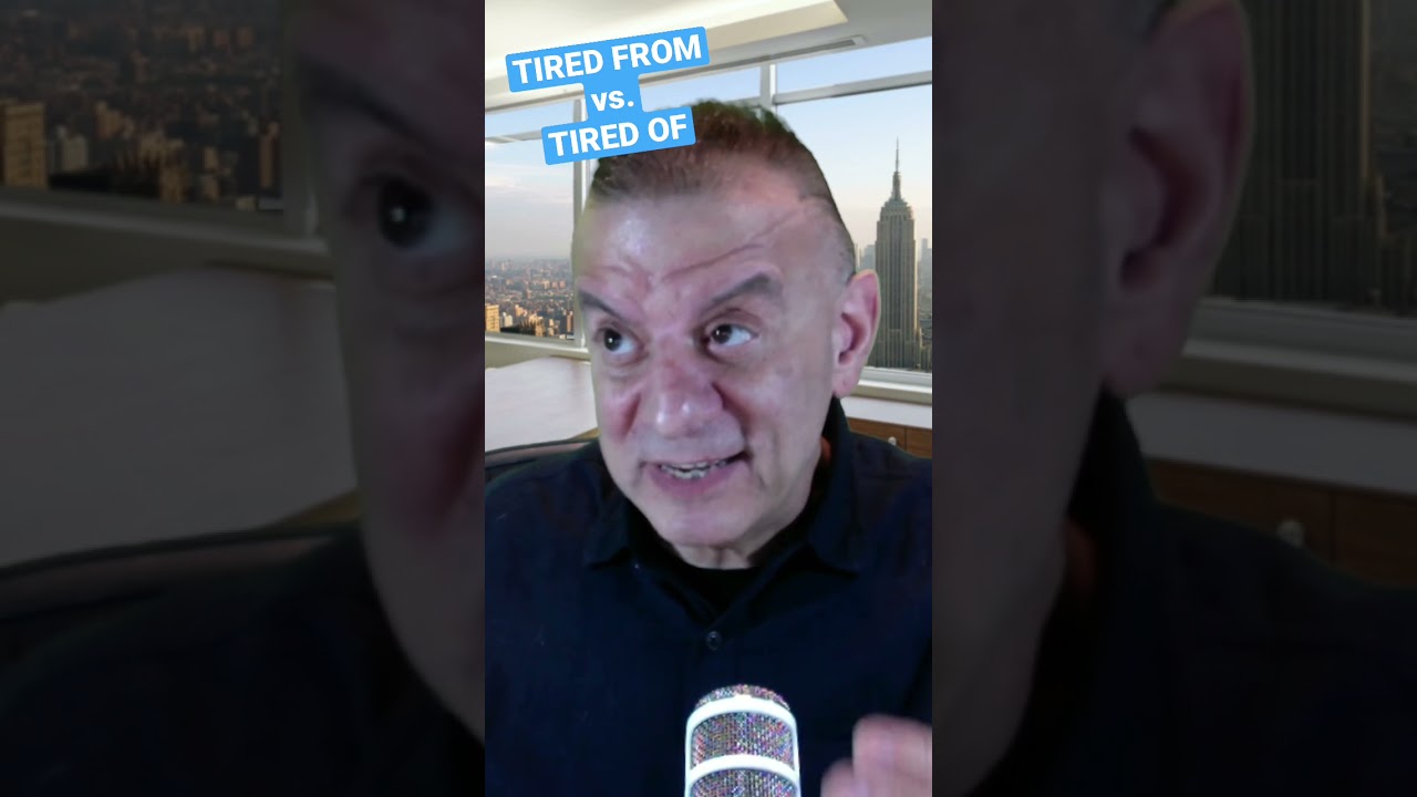 TIRED FROM vs. TIRED OF #shorts #English #Learn English #HappyEnglish #英会話