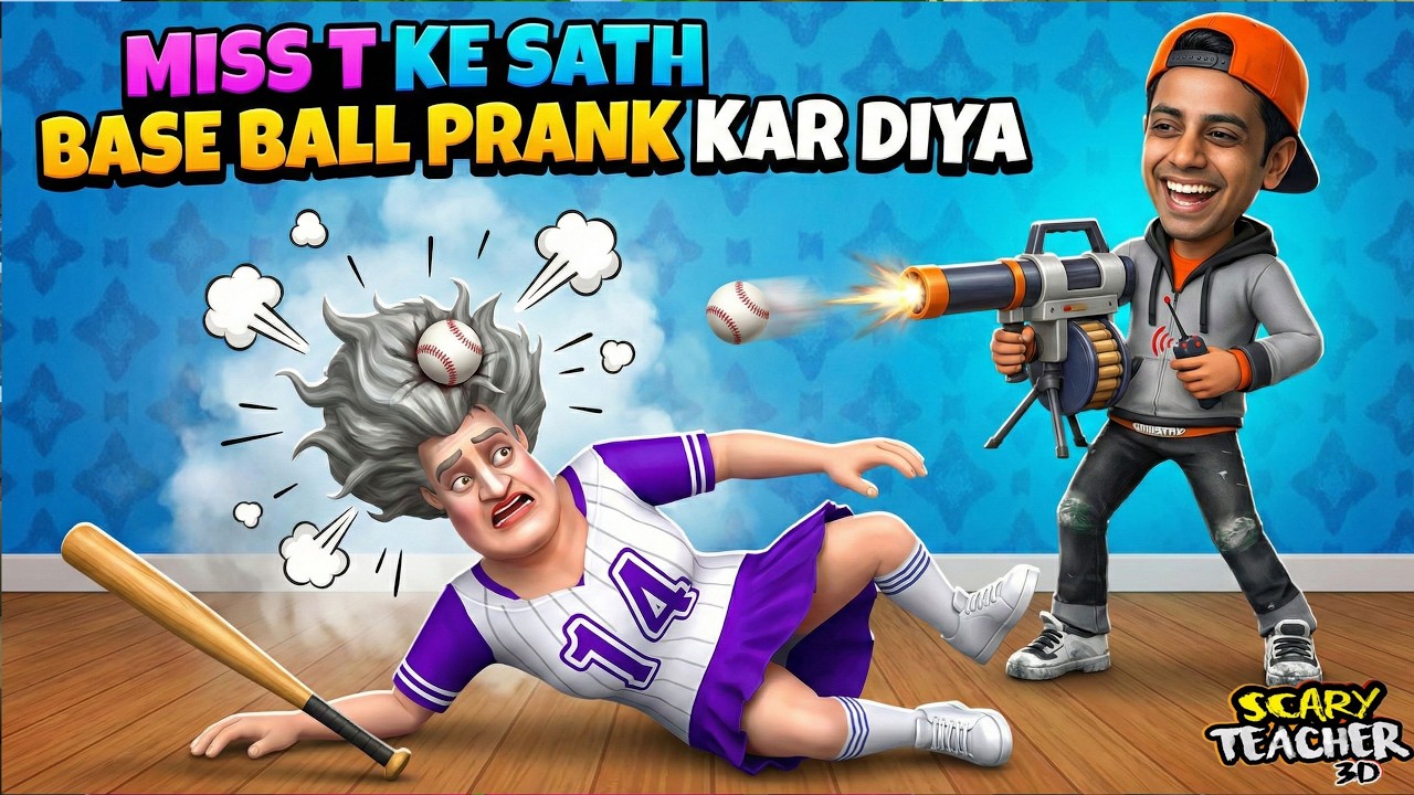 Scary Teacher Ke Sath Base Ball Prank Kar Diya | Miss T Strike That | Mrteast Gaming