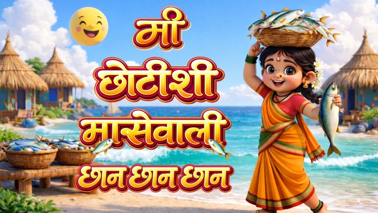 Me Chhotishi Masewali | मी छोटीशी मासेवाली छान छान छान! | Popular Marathi Balgeet | Kids Rhymes
