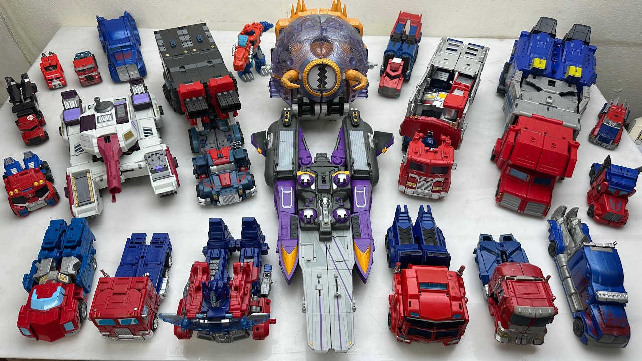 Transformers Movie Leader: OPTIMUS PRIME Truck vs ARMADA UNICRON, MEGATRON Transformation Robot Toys