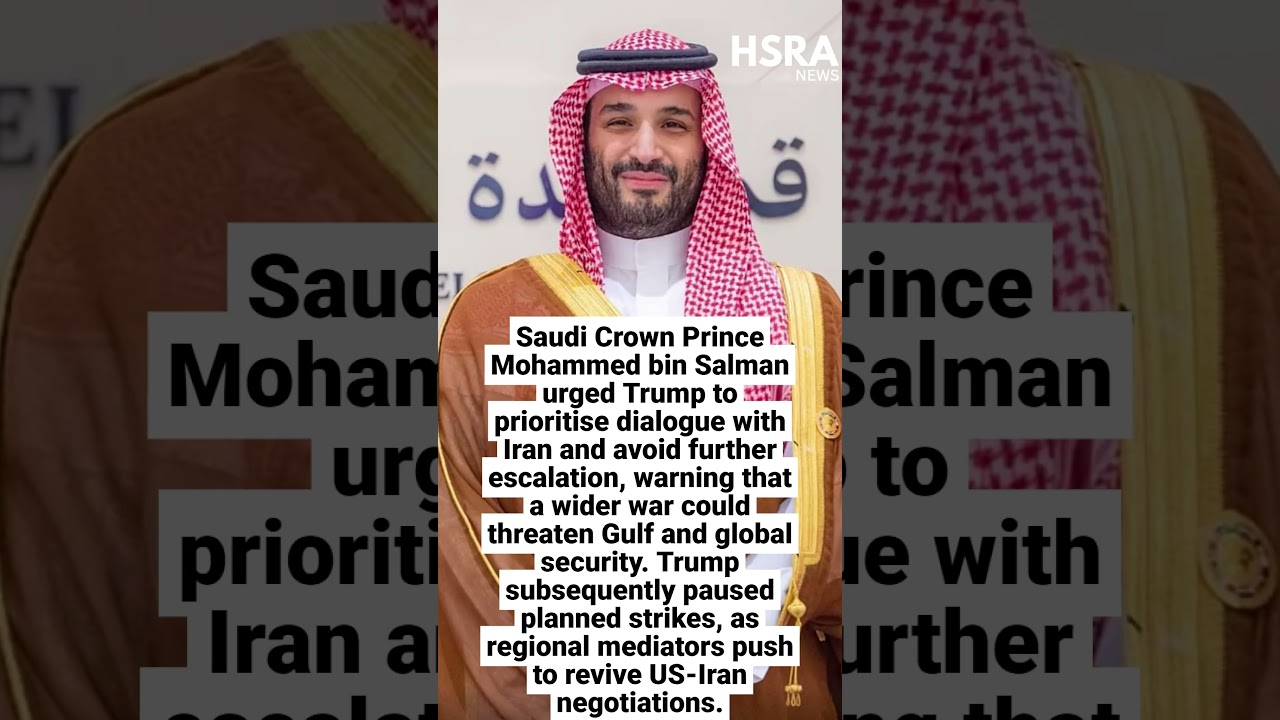 Saudi Crown Prince Urges Trump to Choose Dialogue as US-Iran War Threatens Gulf #shorts #news