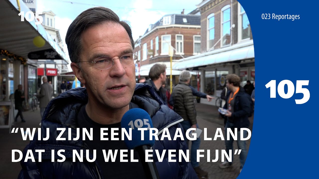 Mark Rutte voor bliksembezoek in Haarlem: 