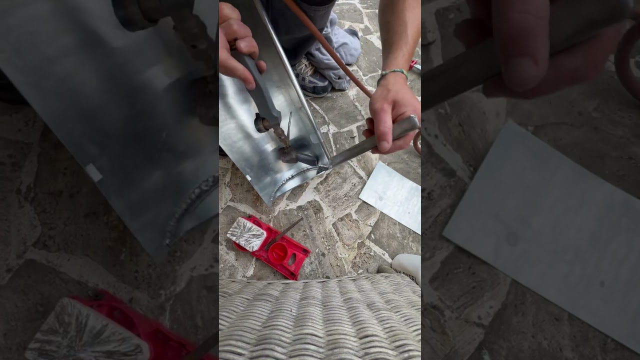 Soudure de talon de goutti&egrave;re #zingueur #couvreur #asmrvideo