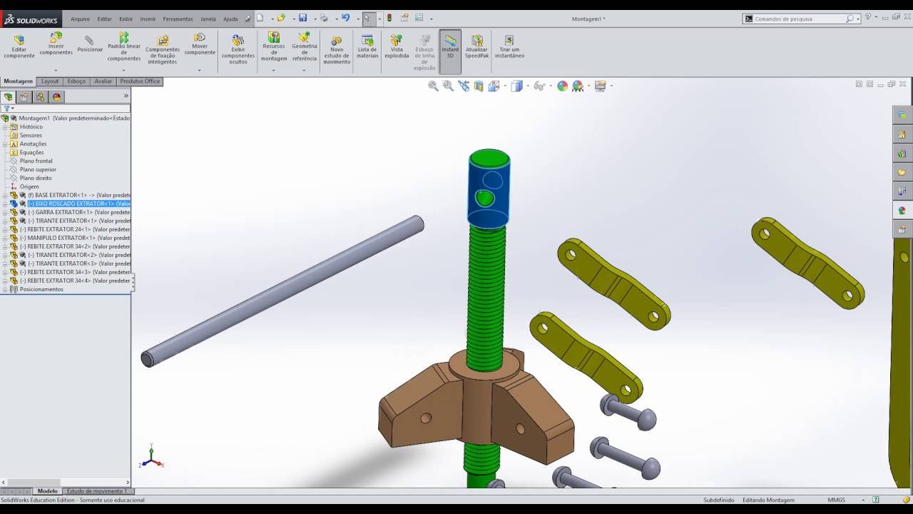 TUTORIAL SolidWorks RESTRIÇÃO CONCENTRICIDADE