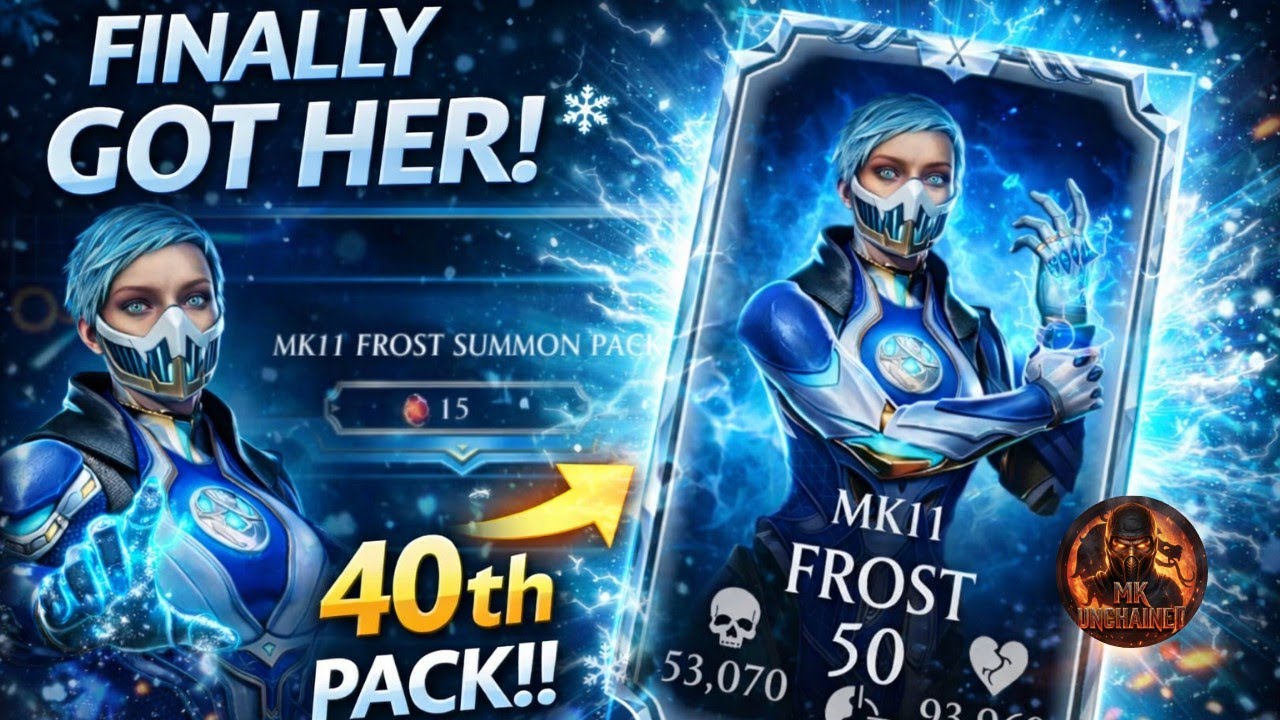 MK Mobile MK11 Frost Summon Pack Opening ❄️ Finally Got Her on the 40th Pack!