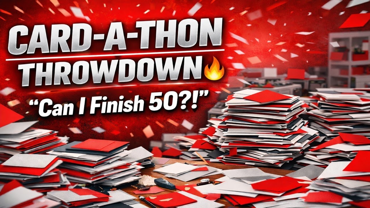 Card-A-Thon Throwdown 🔥 50 Handmade Cards LIVE (Can I Finish?!)