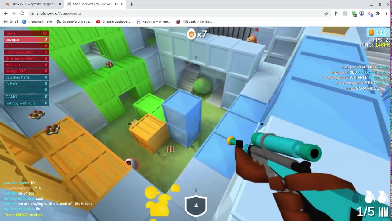 shellshockers.io sniper only gameplay