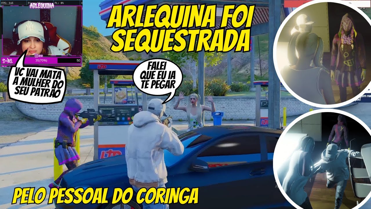 ARLEQUINA FOI SEUQUESTRADA PELA GALERA DO CORINGA * GTA RP CPX *