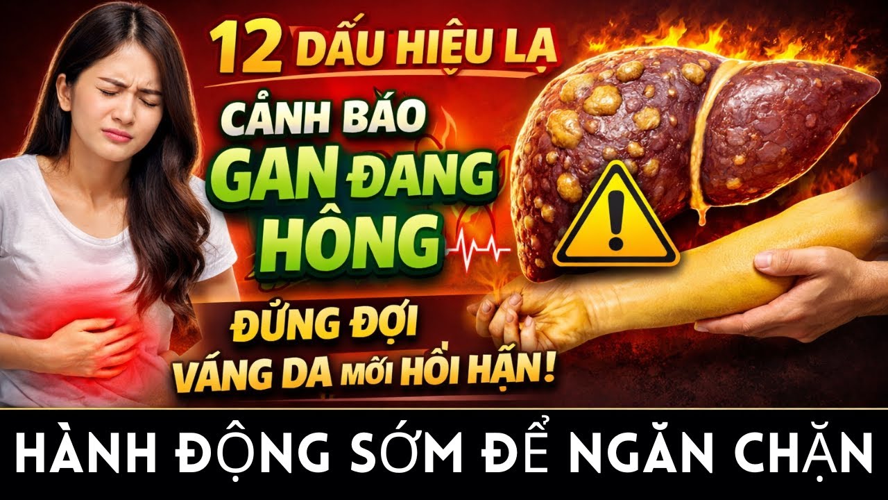 12 Dấu Hiệu Lạ Cảnh Báo Gan Đang Hỏng: Đừng Đợi Vàng Da Mới Hối Hận!