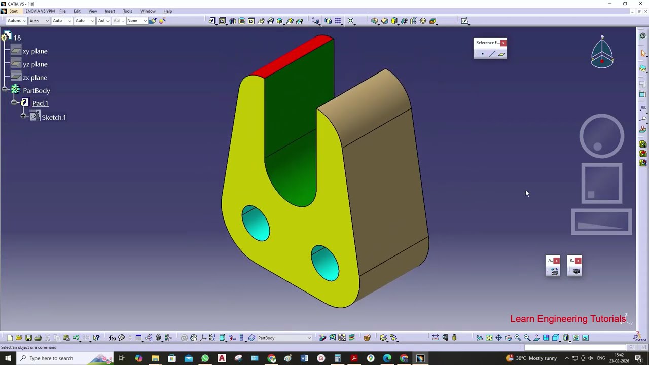 CATIA V5 Basic 3D Model : Exercises-18