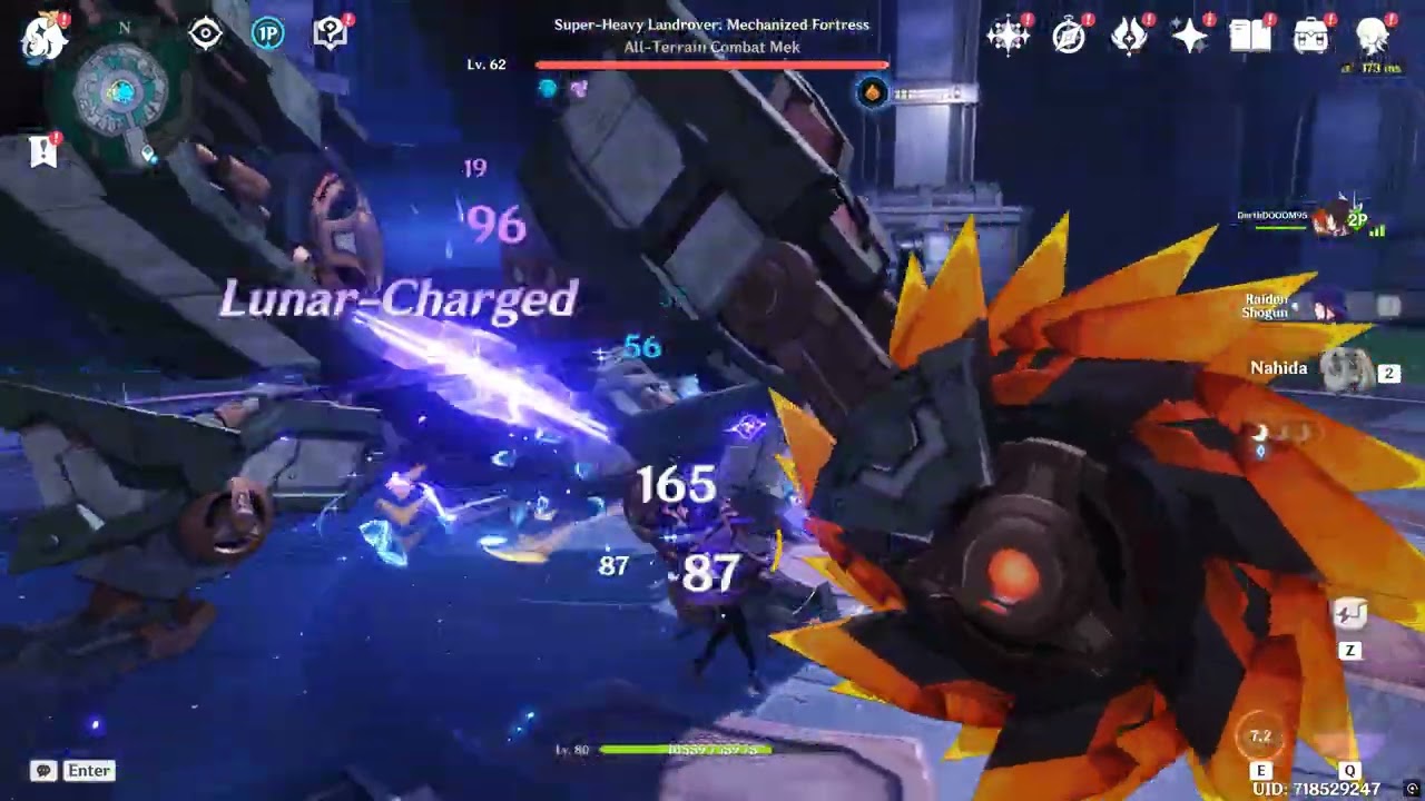 Genshin Impact (Co-op) - (Test) Friend's Columbina with My Characters (Luna Charge) on NordKrai Boss