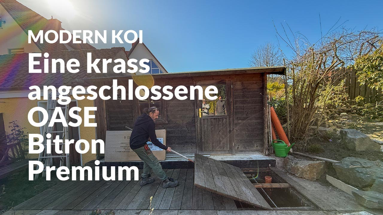 Jule und Florians Bürstenfilter mit OASE Pumpe und UVC | Modern Koi Blog #7345