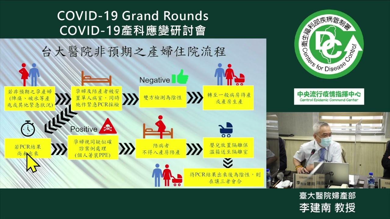 5月15日針對確診孕產婦之照護流程 李建南 教授