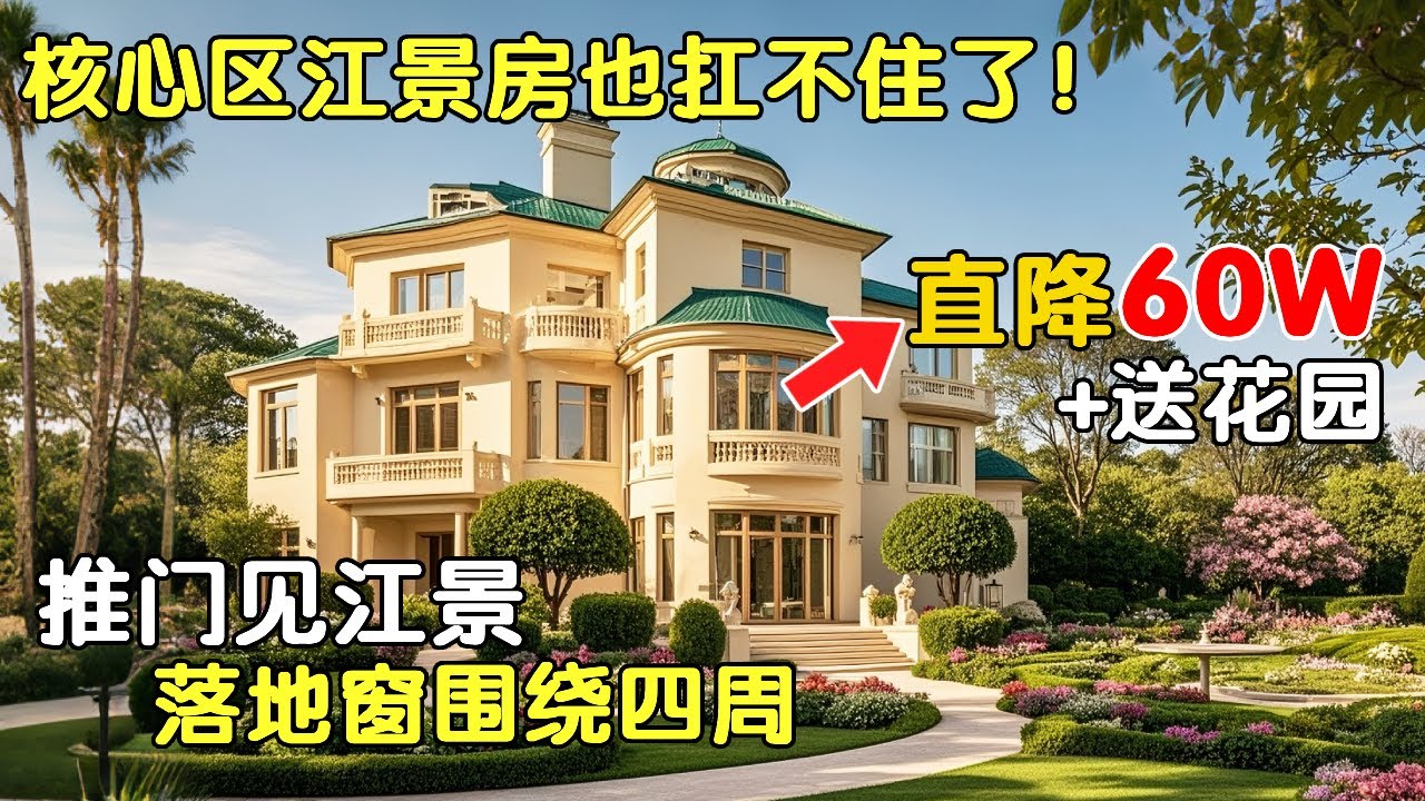 重庆核心区江景房也扛不住了，直降60w，推门见江景，50平大阳台环绕四周#房产达人#房产知识