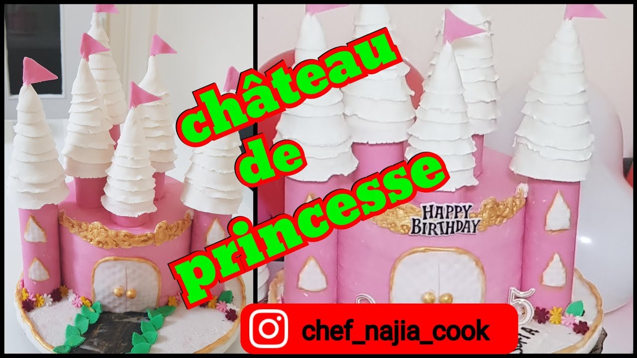 معايا الطريقة ساهلة باش تحضرو حلوة علي شكل قصر  🏰😍 comment faire un gâteau château  de princesse