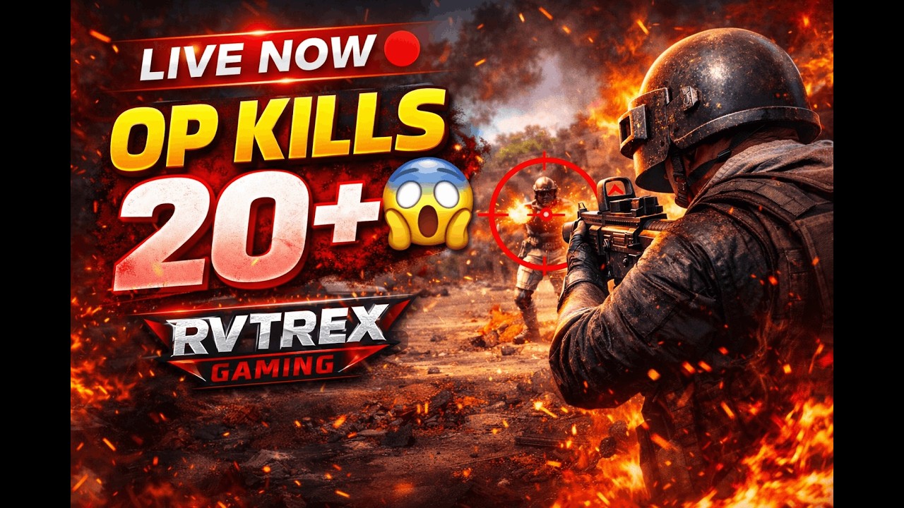 🔴 PUBG PC Live Hindi 🇮🇳 | OP Gameplay + High Kill Match 😱 | RVTREXGAMING07 LIVE 09