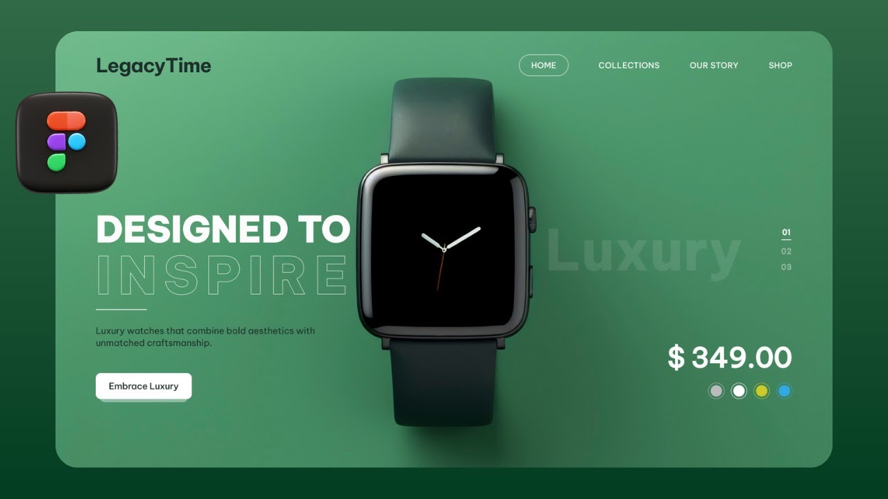 How to Make a Professional Watch Website UI Design In Figma | UI/UX Design | Figma Design