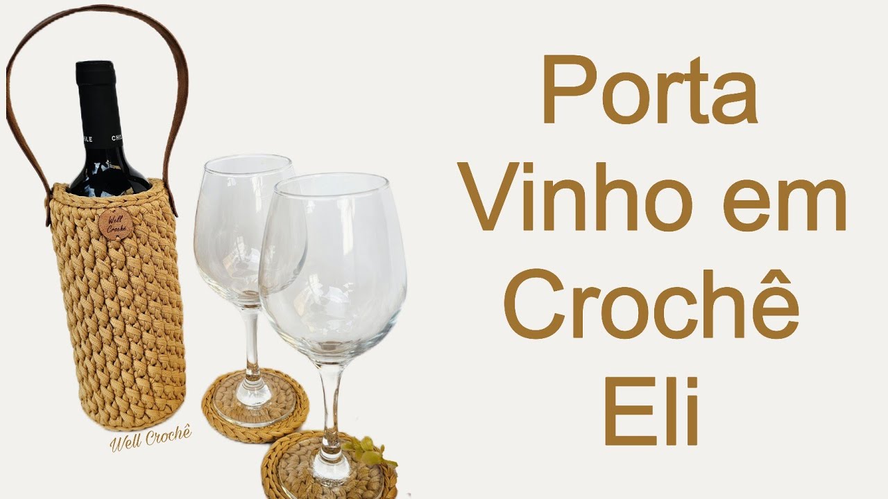 Porta Vinho em Crochê Eli