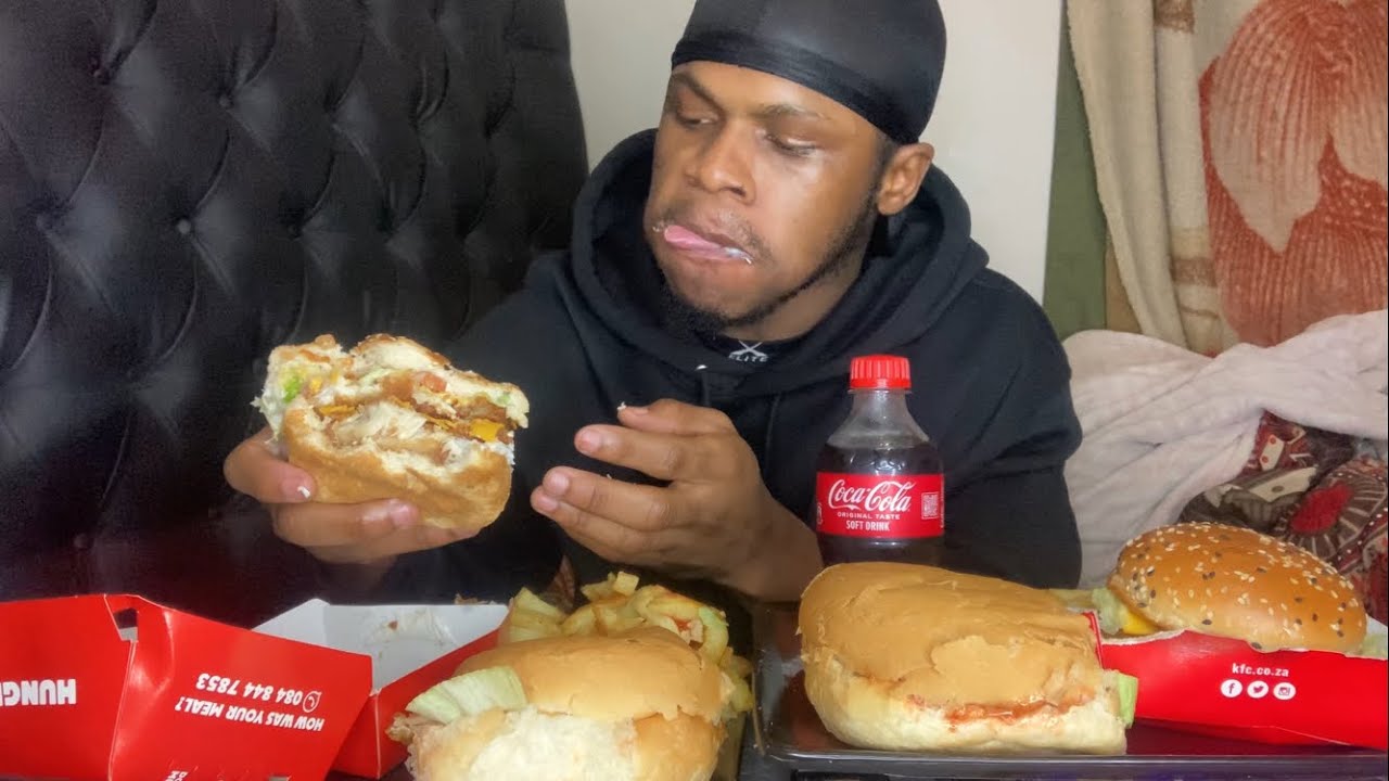 ASMR MUKBANG | A Massive Hake Burger 🍔& hungry lion Double Burger KFC double burger Chicken Burger