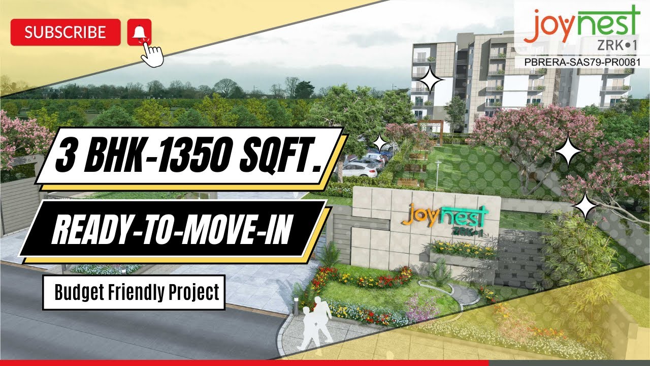 Sushma Joynest ZRK 1 Chd Ambala Highway | 3 BHK Ready to Move Flats | Budget Friendly Project