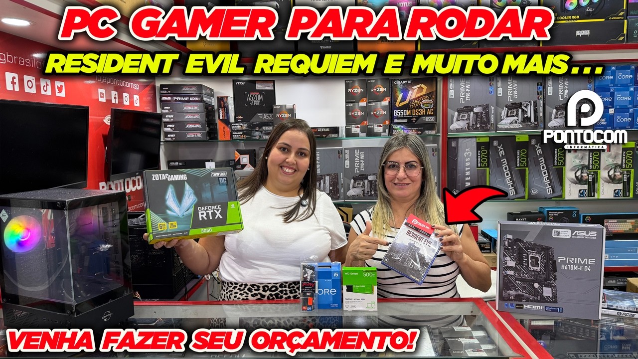 PC GAMER PARA RODAR RESIDENT EVIL REQUIEM E MUITO MAIS... PONTOCOM INFORMÁTICA