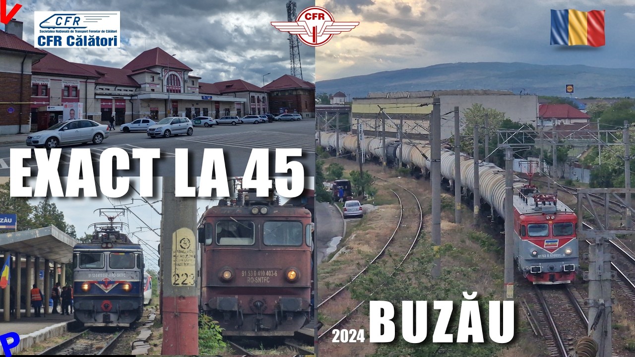 Buzau, orasul situat exact la 45 | Trenuri si o parte din oras