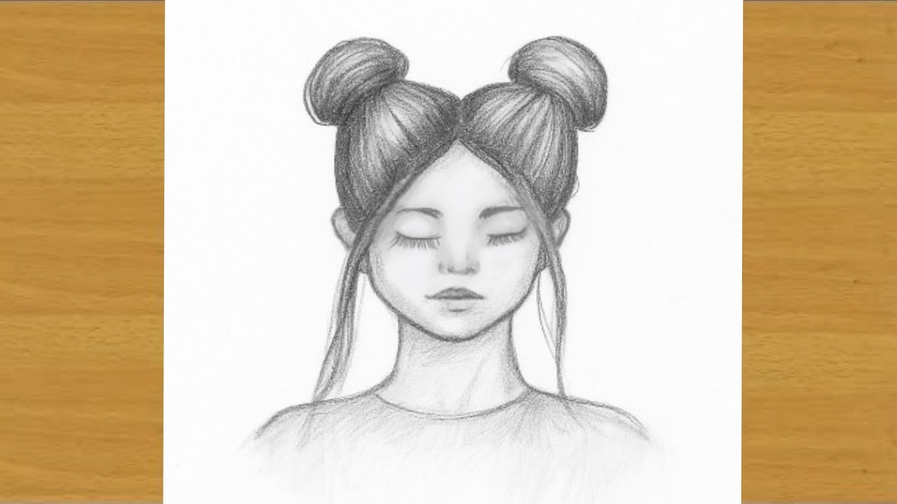 Easy Girl Drawing | Simple Pencil Sketch for Beginners