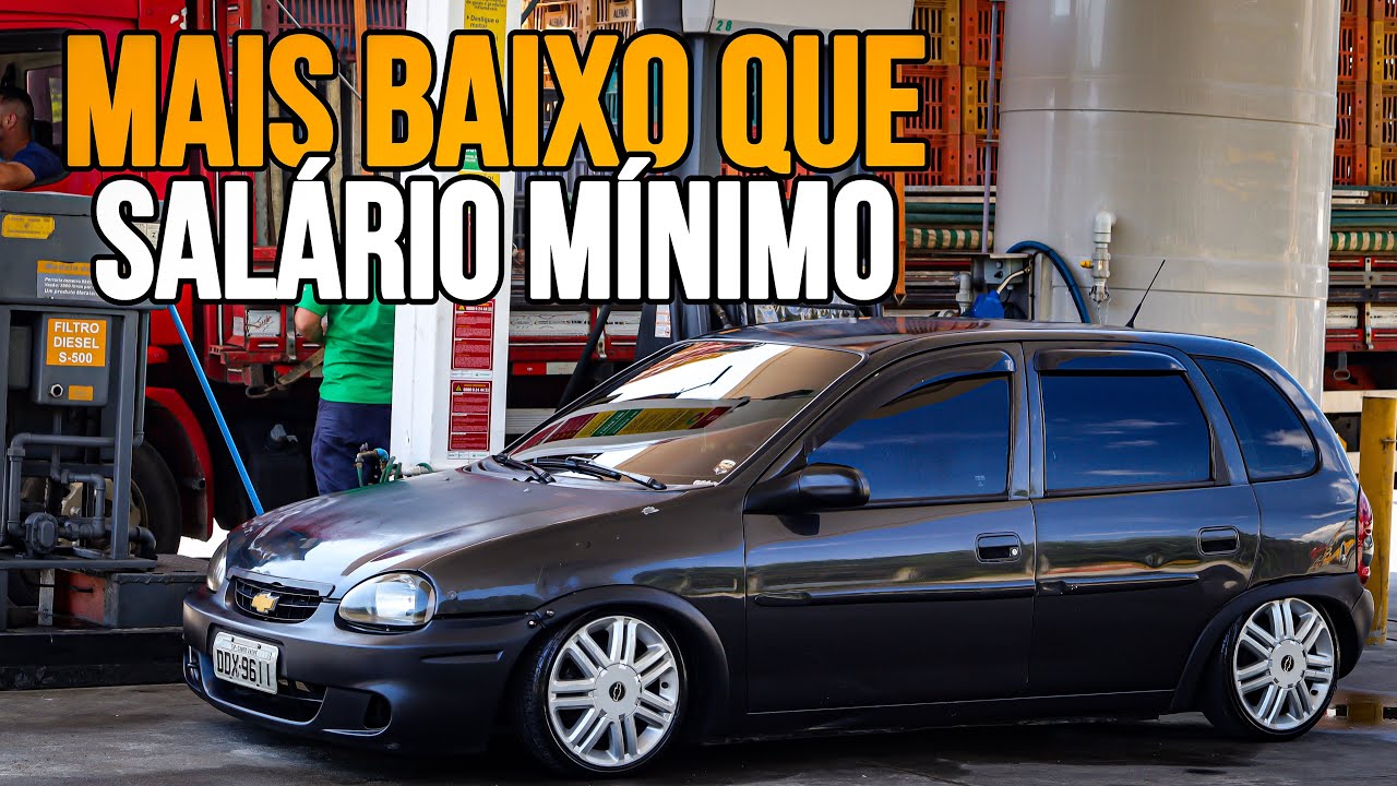 CORSA REBAIXADO COM RODAS ARO 15 ! FORRADO DE SOM ! Virou SAVEIRO 😂
