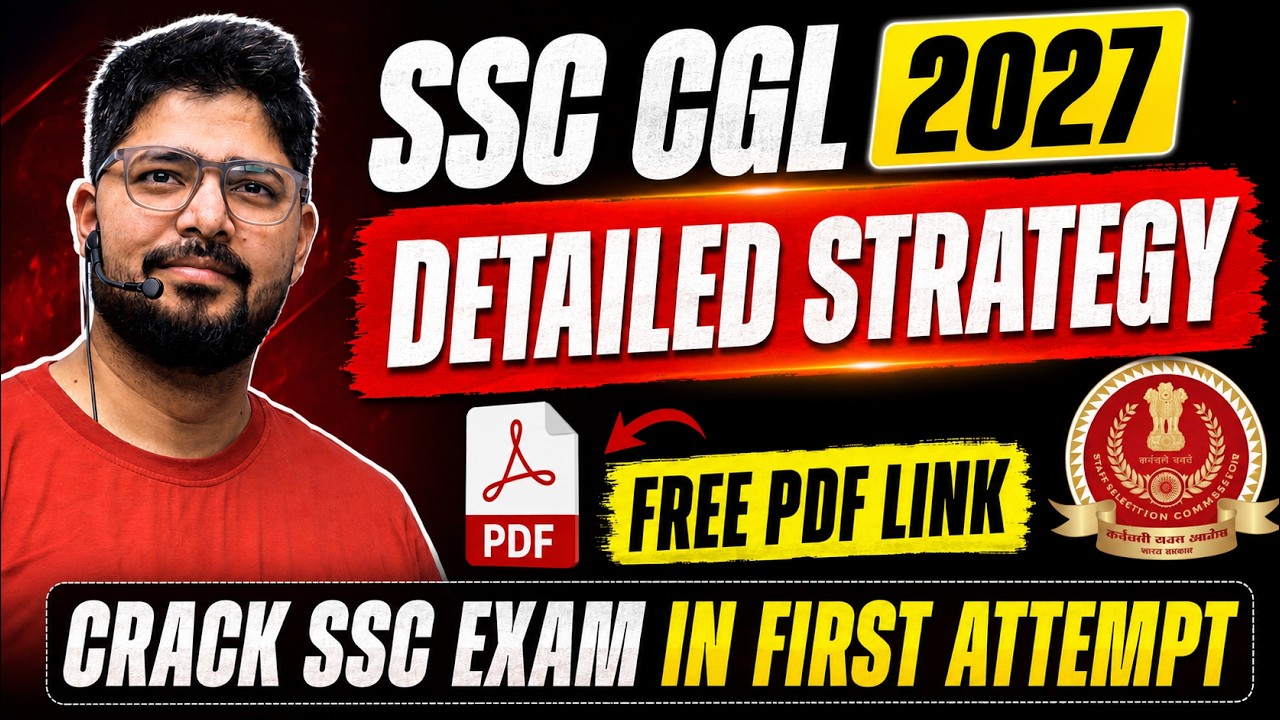 Strategy To Crack SSC CGL 2027 In First Attempt || Book List || Free Sources For Each Subject