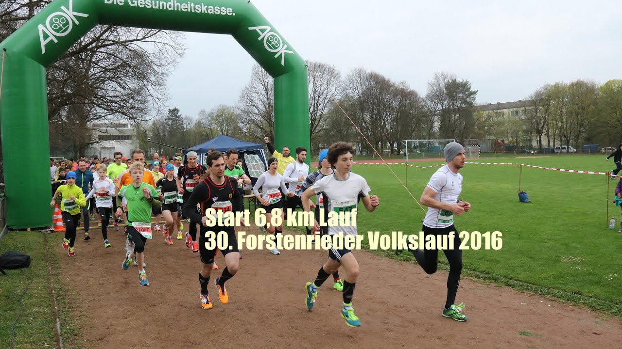Impressionen Start 6,8 km Lauf @ 30. Forstenrieder Volkslauf 2016 am 09.04.2016