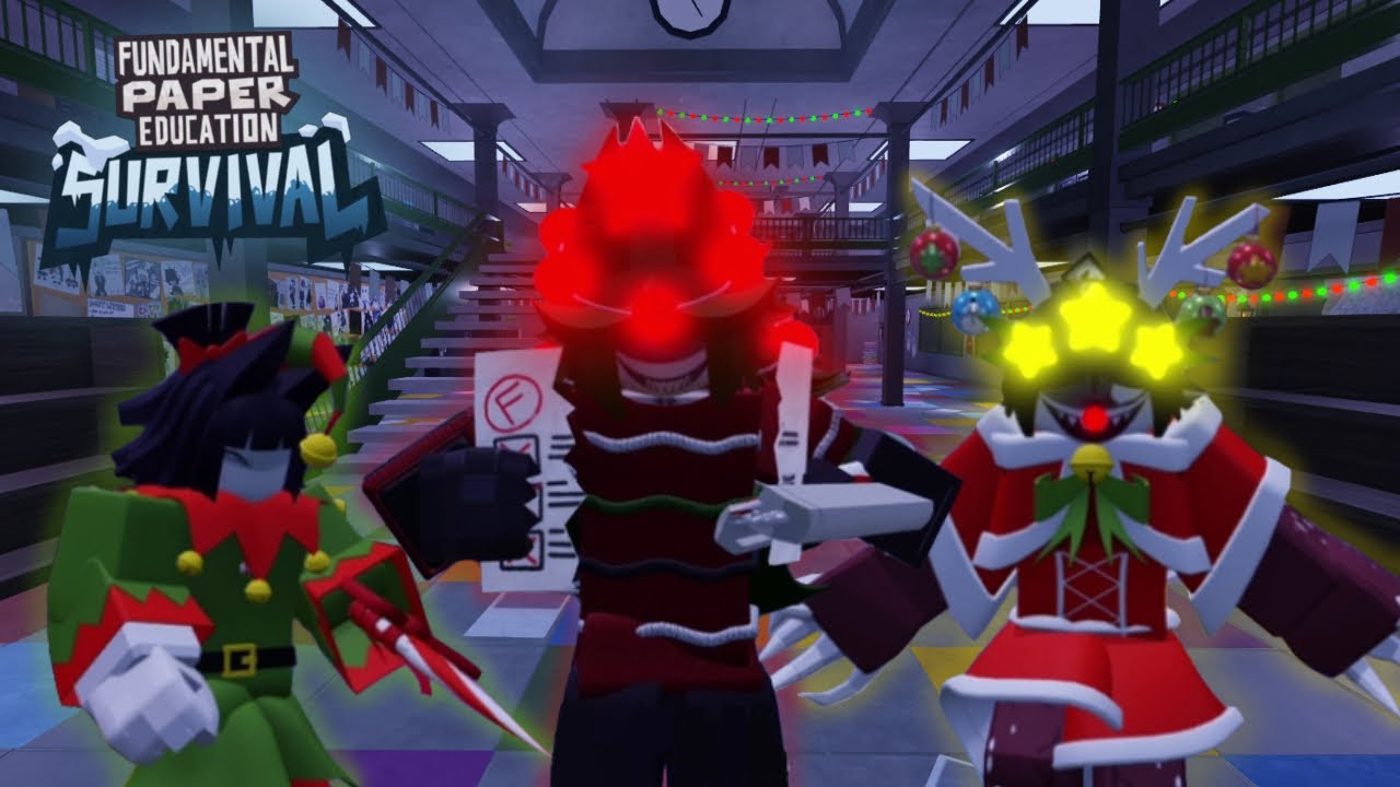 Playing with every FPE:S Christmas Skin - FPE:S Roblox