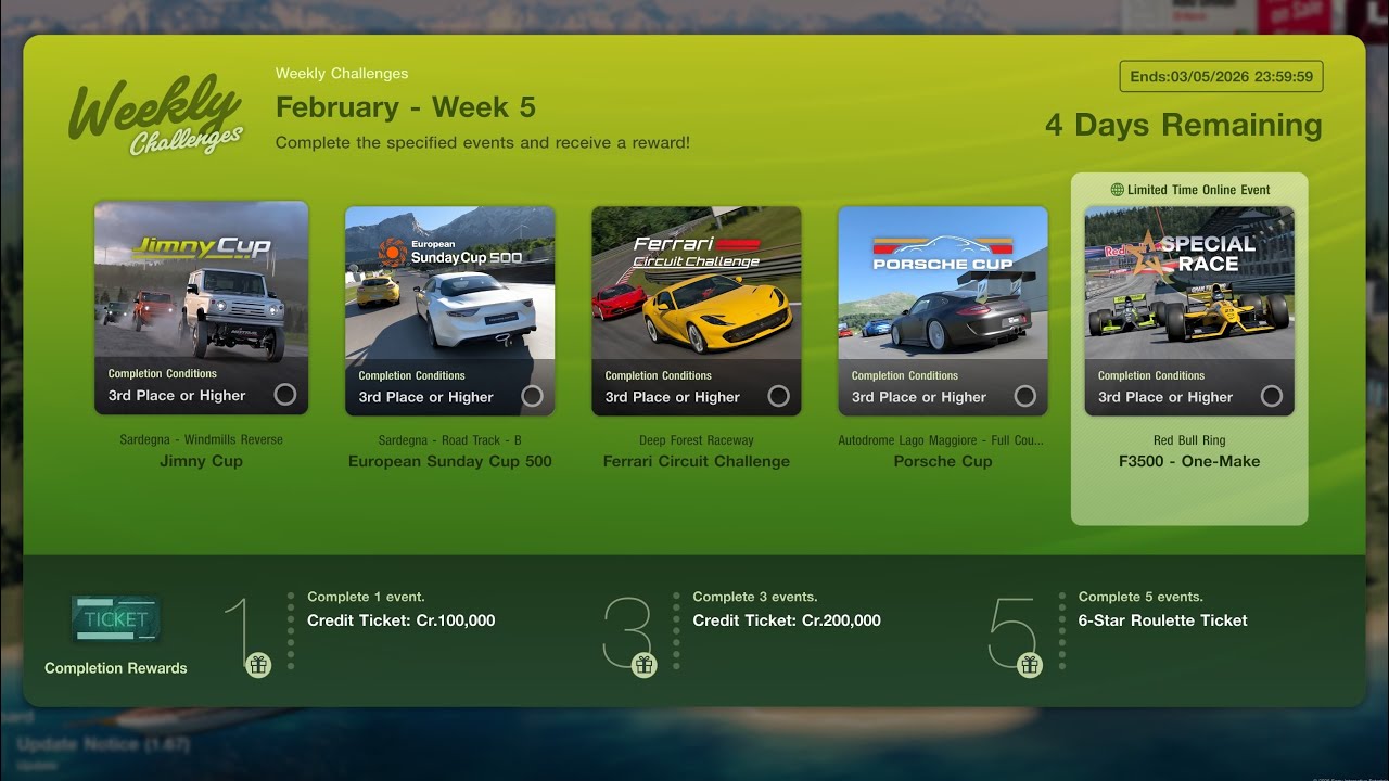 Gran Turismo 7 - Weekly Challenge | February Week 5 2026