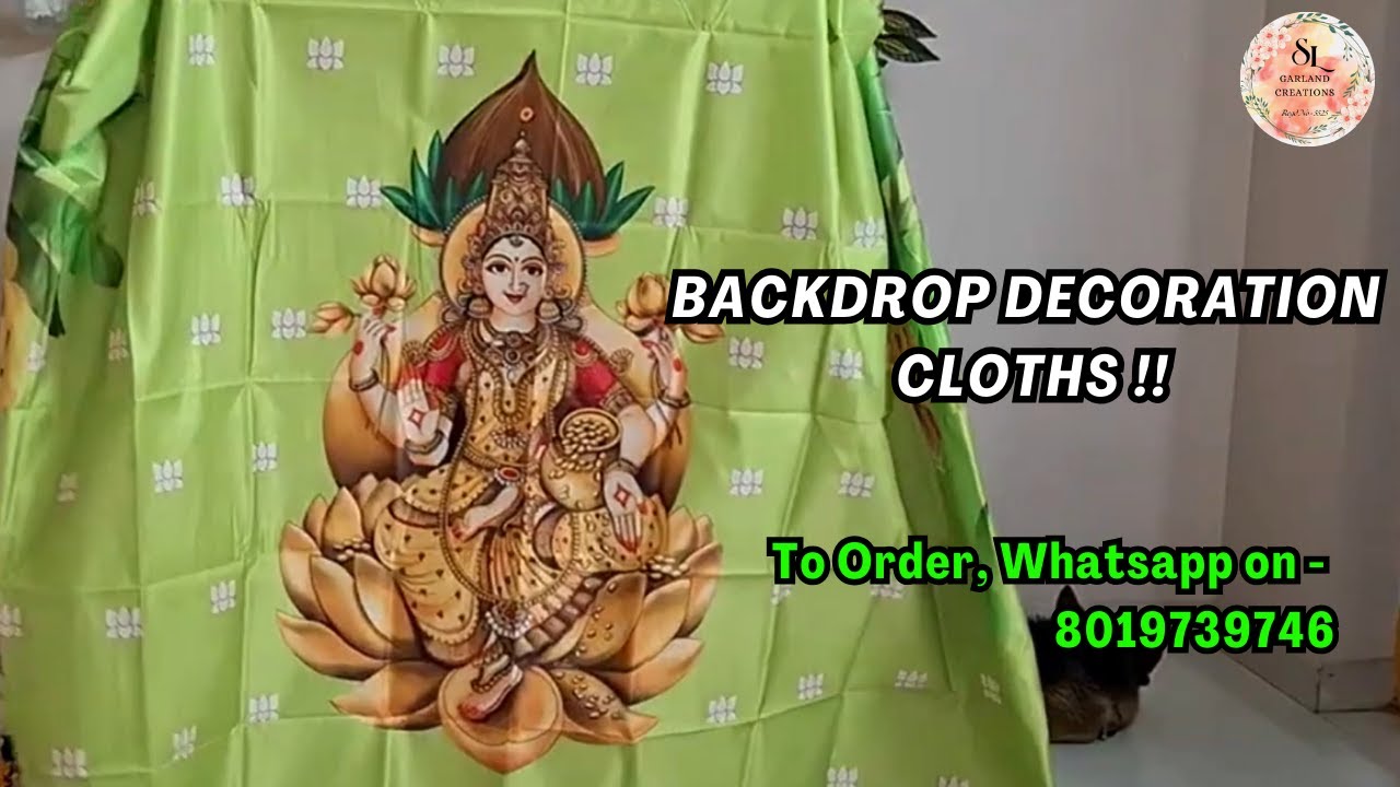 S L Garland Creations | Festival Backdrops | Backdrop Decoration Cloths #slgarlandcreations