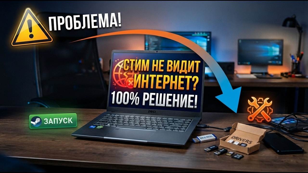 ЧТО ДЕЛАТЬ ЕСЛИ СТИМ НЕ ВИДИТ ИНТЕРНЕТ? 100% РАБОТАЕТ
