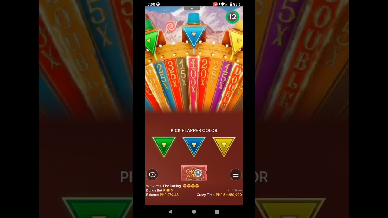 CrazyTime  5Bet Double on Yellow 30x=155 5Bet Double On Green 70x=355 5Bet Green 25x=130