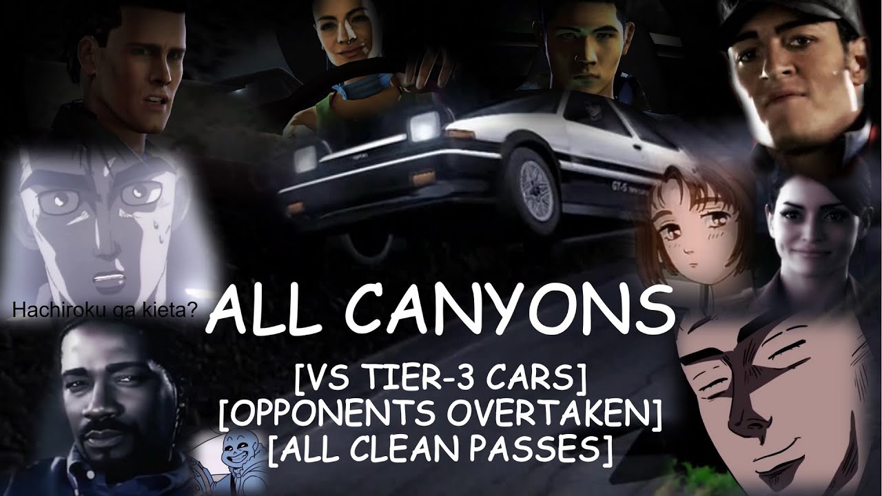 All Canyon Bosses COMPILATION | Initial D: Carbon Stage