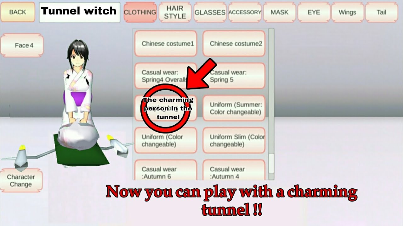 يمكننا الان العب بشخصية الساحرة في النفق!! now you can play with a charming tunnel!