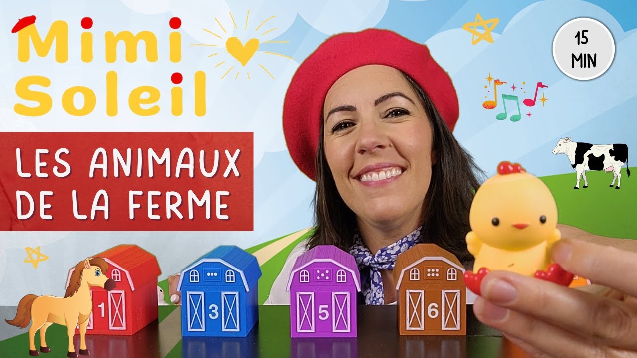 Découvrir les animaux de la ferme en français – Comptines pour enfants