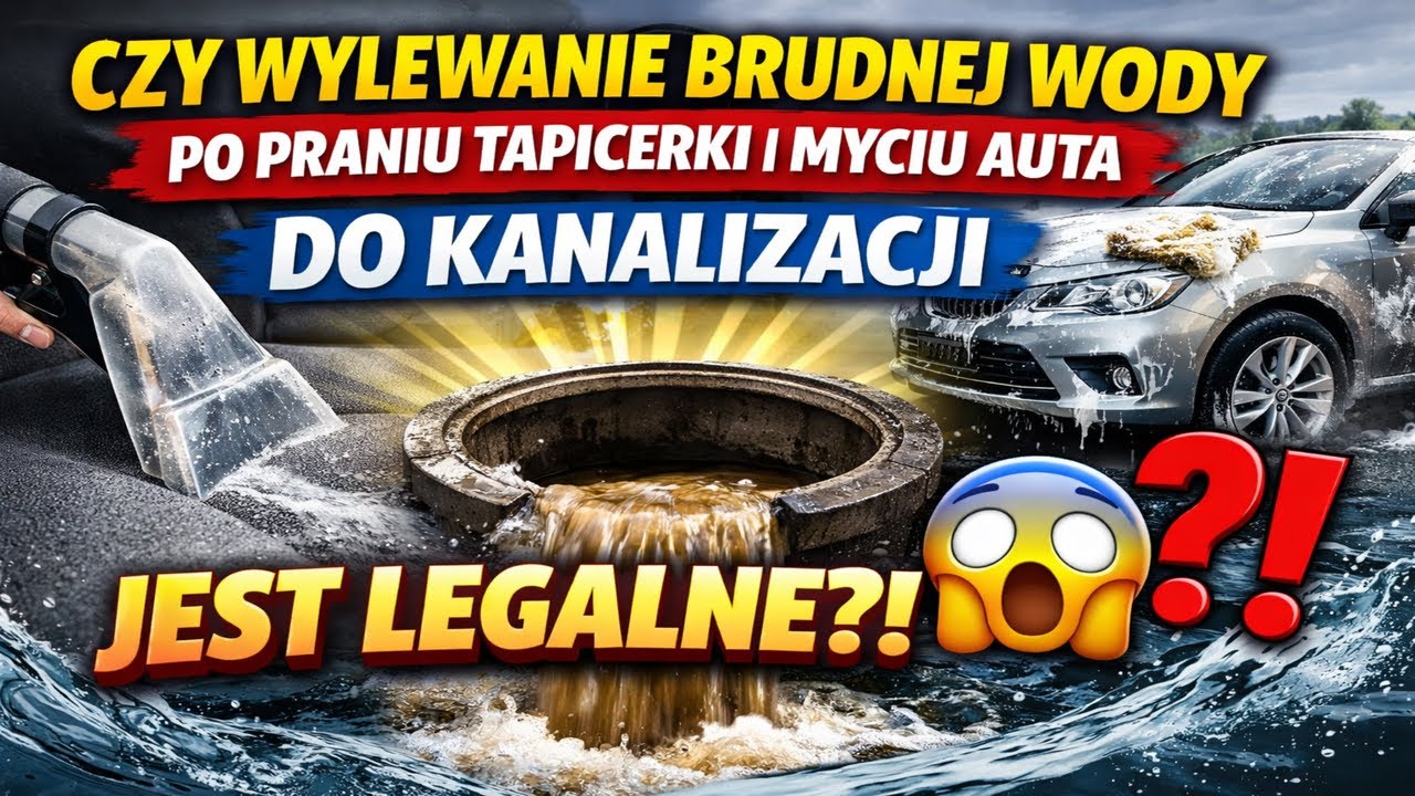 Czy wylewanie BRUDNEJ WODY po praniu tapicerki i myciu samochodu do kanalizacji jest LEGALNE?! 😱