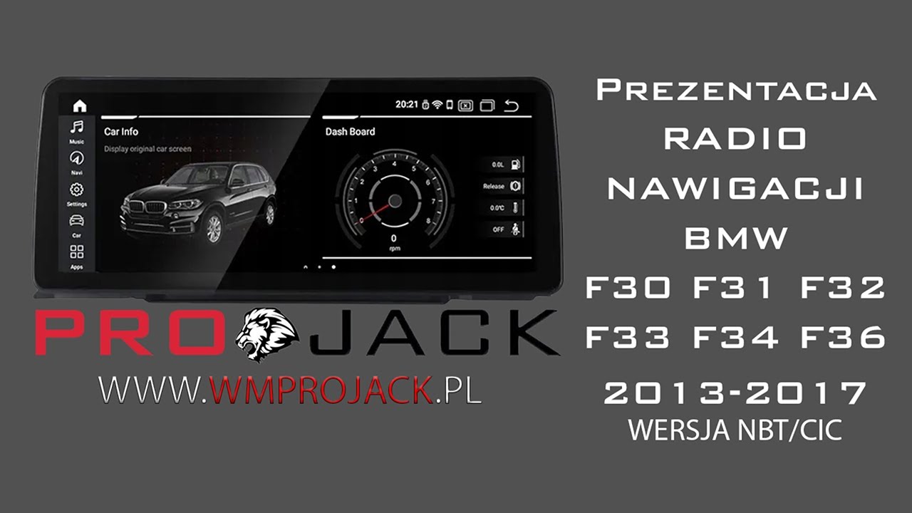 Prezentacja RADIO NAWIGACJI BMW F30 F31 F32 F33 F34 F36 2013-2017 WERSJA NBT/CIC