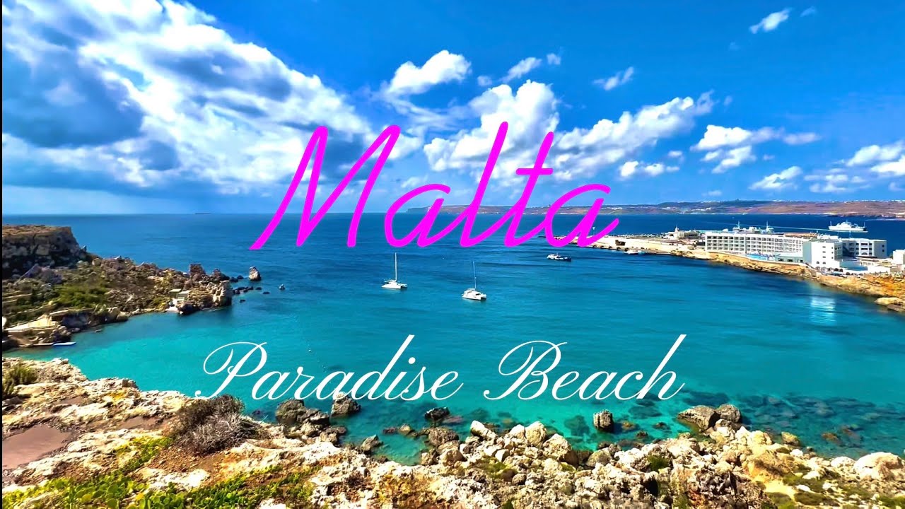 Malta🇲🇹Paradise Bay Beach / Secluded Beach / Blue Clear Water / Mediterranean Sea / Europe Travel