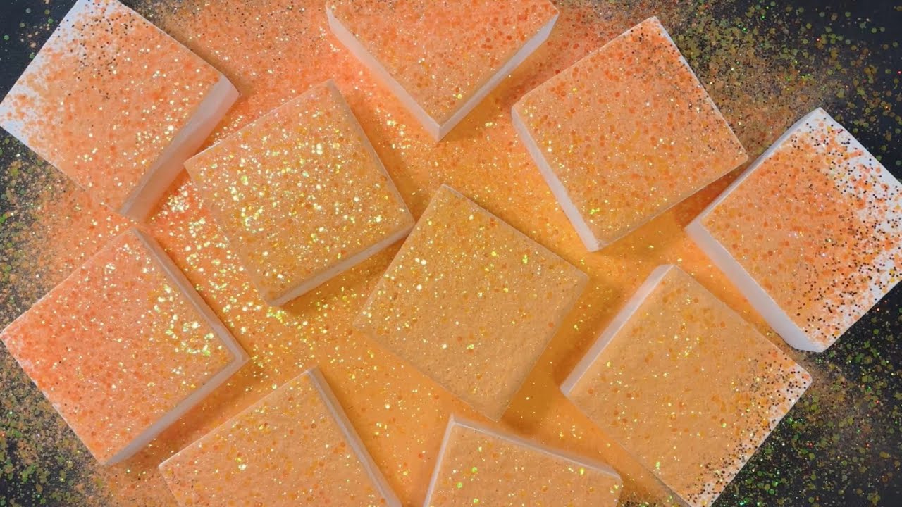 ASMR*Super Soft plain&orange🍊glitter | Gym Chalk Crush | Sleep Aid | Oddly Satisfying |